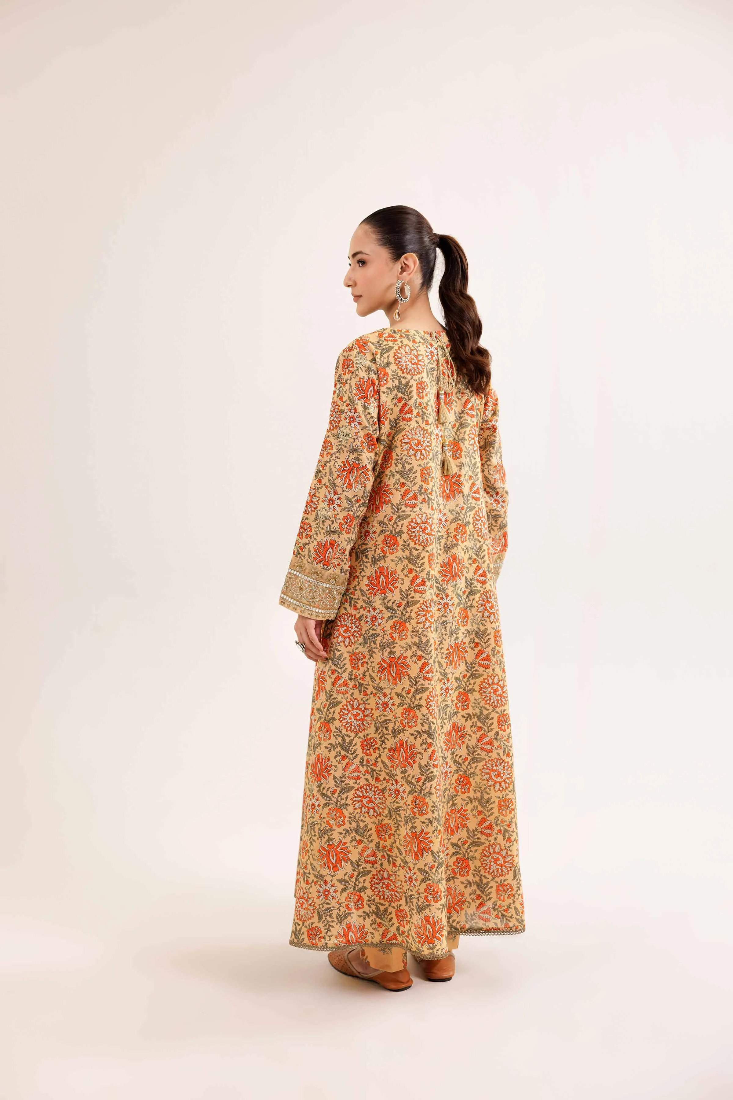 2 Piece - Printed Embroidered Suit - PE25-427
