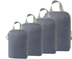 4Pcs Travel Compression Packing Cubes Bag Portable Suitcase Clothes Organizers Luggage Storage Cases Drawer Bags