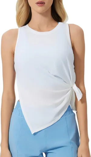 altiland Cool Feeling Workout Tank Top for Woman, Side-Slit Quick Dry Athletic Yoga Exercise Running Tops Relaxed-Fit