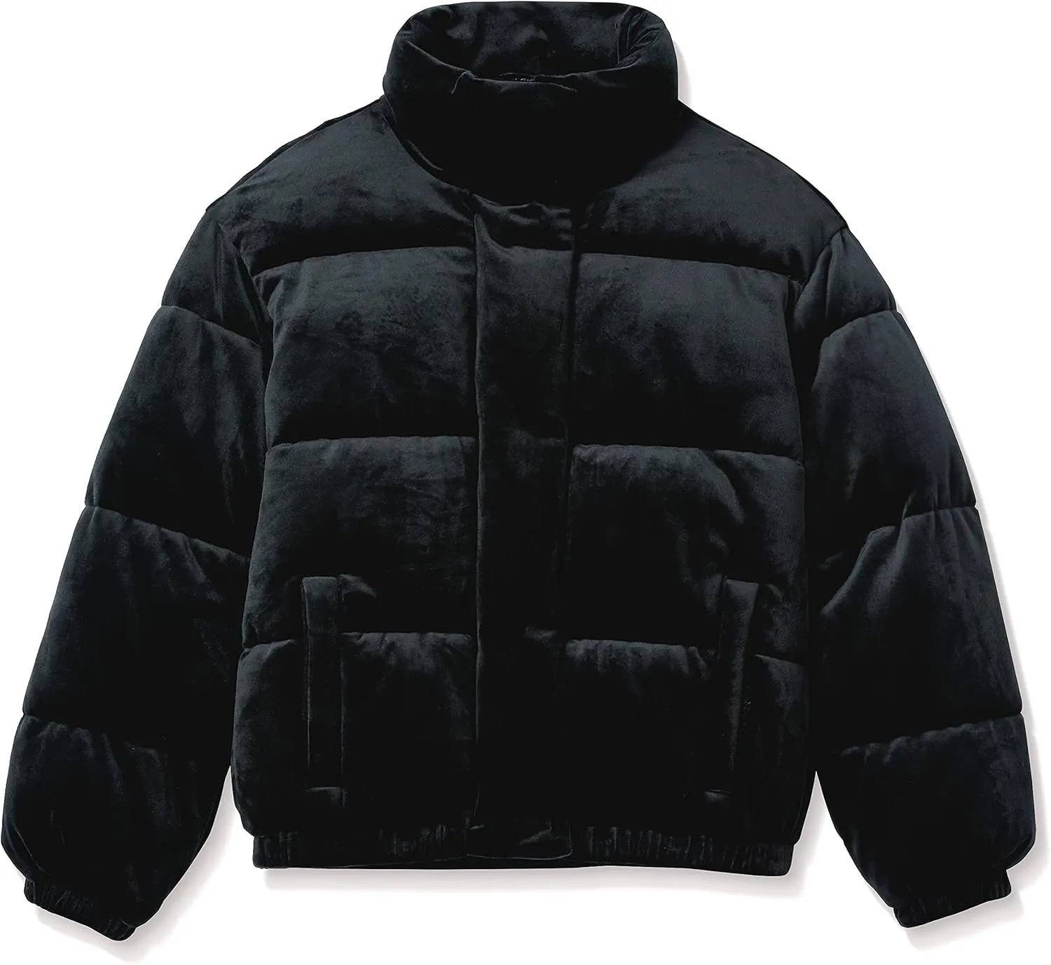 Amazon Essentials Women's Relaxed-Fit Mock-Neck Short Puffer Jacket (Available in Plus Size) (Previously Daily Ritual)