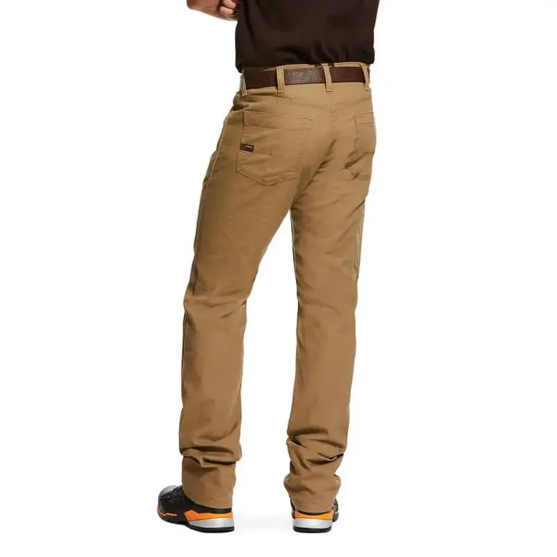ARIAT - Rebar M4 Relaxed DuraStretch Made Tough Stackable Straight Leg Pant, Khaki