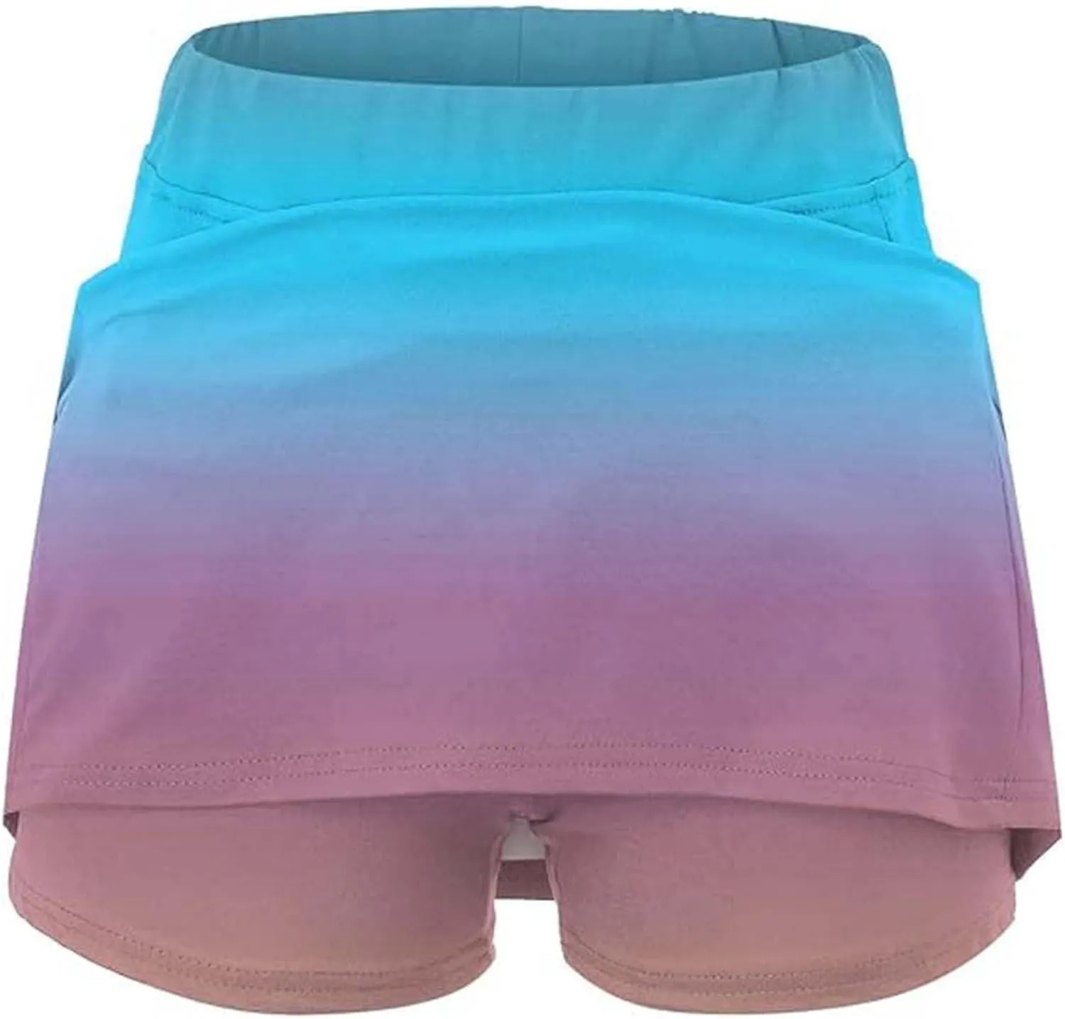 Athletic Skorts for Woman Elastic High Waisted Tennis Golf Skirts with Built-in Shorts Yoga Skirts with Pockets