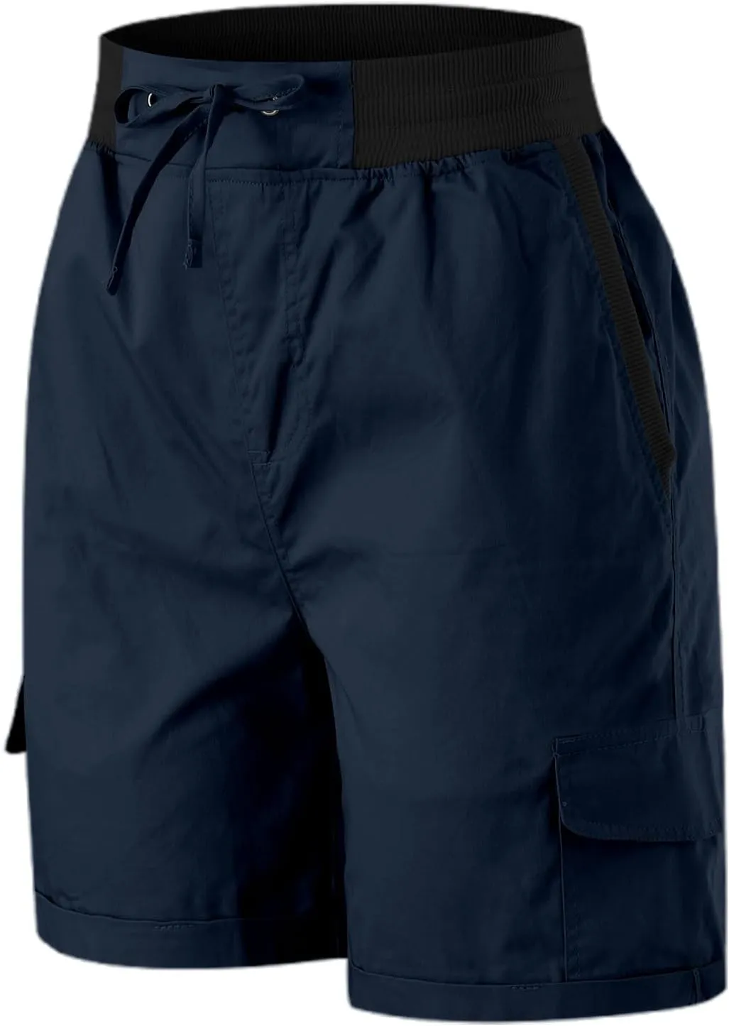 Baggy Cargo Shorts Women Elastic High Waisted Drawstring Summer Twill Hiking Shorts Loose Fit Outdoor Outfits w/Pockets