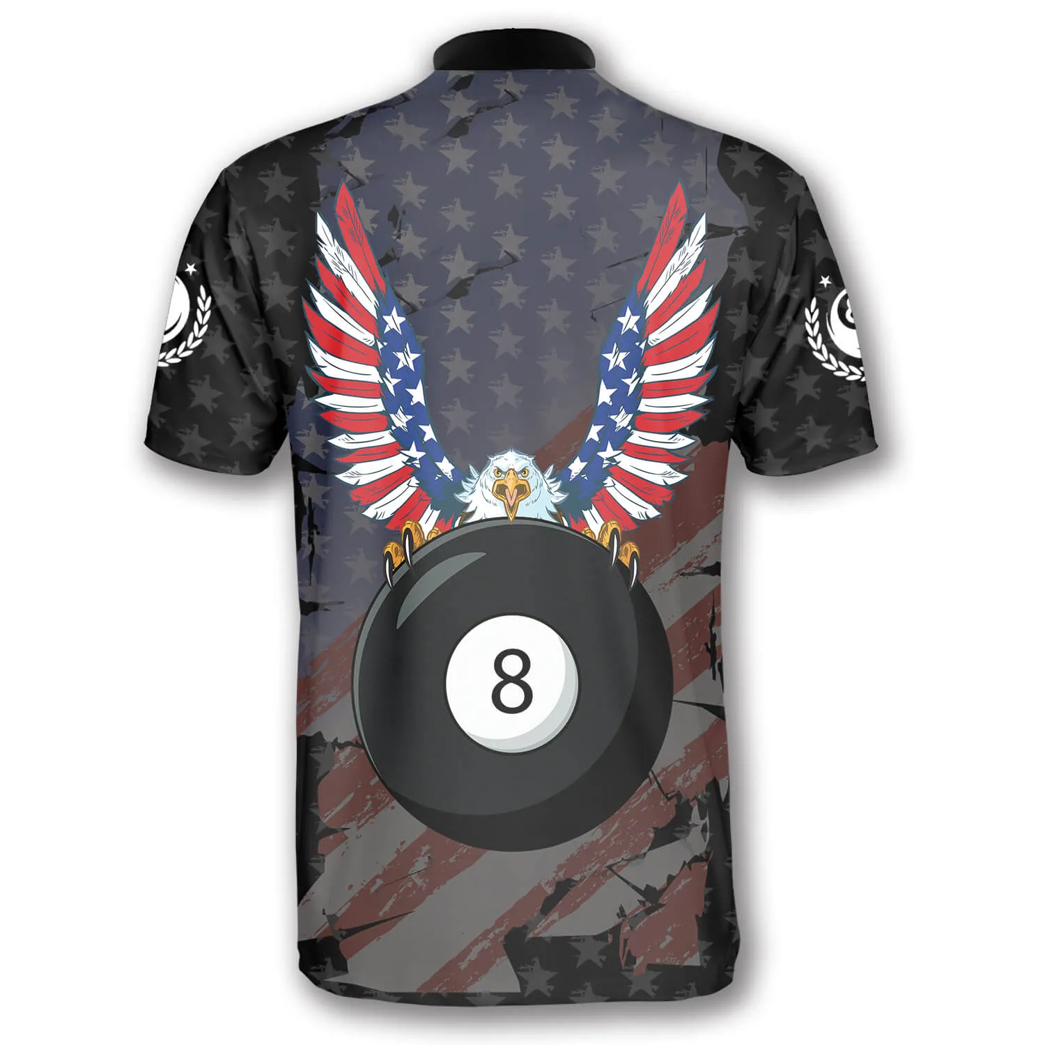 Ball 8 Eagle USA Flag Custom Billiard Jerseys for Men, Billiard 3D shirt for men, Gift For Billiard Players