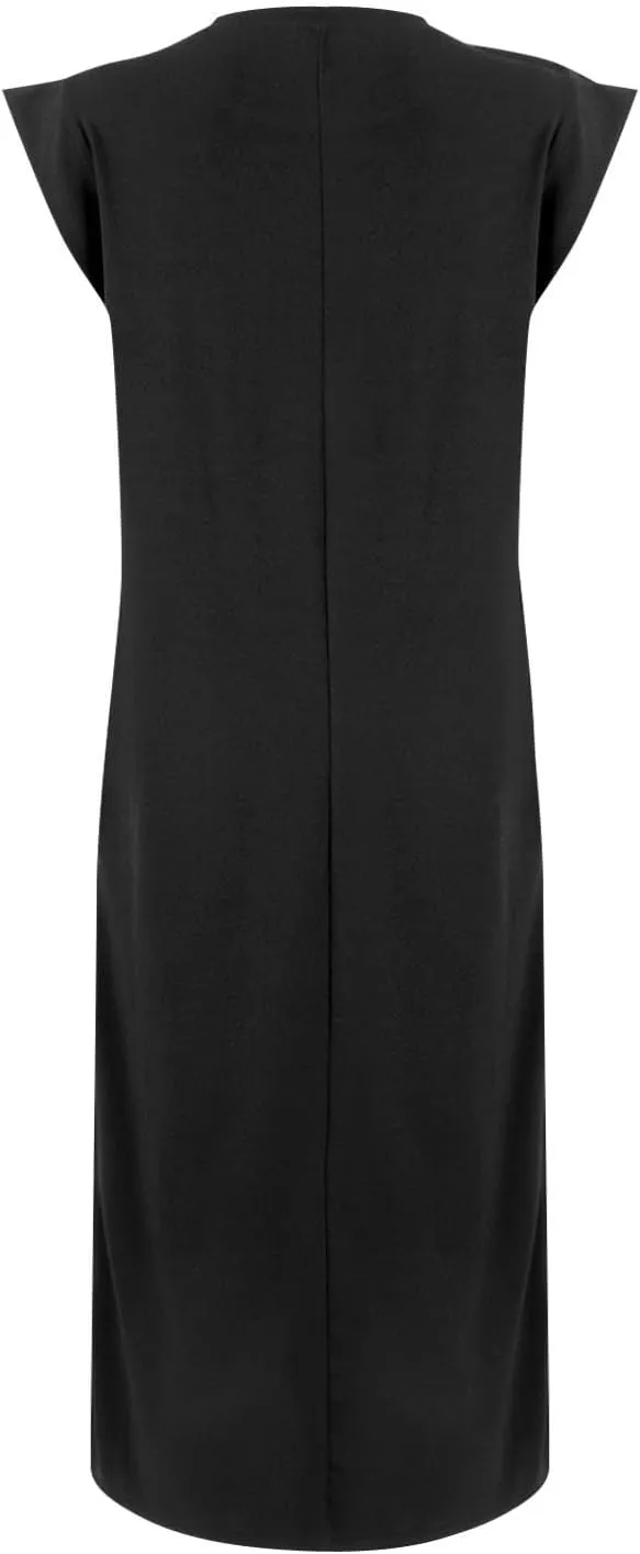 BAXLIMEK Maxi Dresses for Women,2025 Spring Summer Casual Loose Crewneck Cap Sleeve Sundress,Trendy Slit Flowy Beach Dress