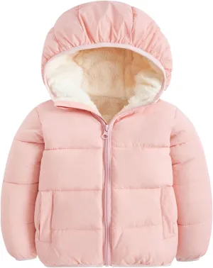 BFUSTYLE Toddler Winter Coats Hooded Infants Fleece Jacket Thickened Jacket for Baby Girls Boys 1-5T
