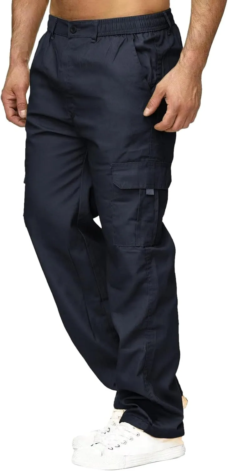 Cargo Pants for Men Big and Tall, Athletic Workout Trouser Casual Cargo Pants Fleece Joggers Sweat Pants for Men Mens