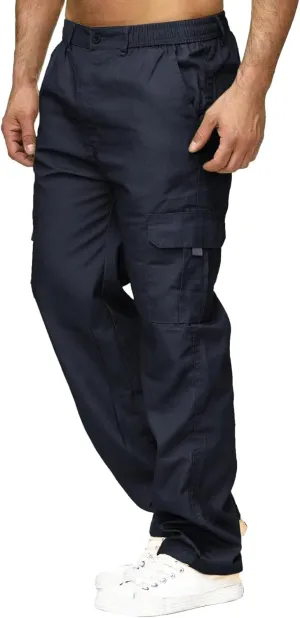Cargo Pants for Men Big and Tall, Athletic Workout Trouser Casual Cargo Pants Fleece Joggers Sweat Pants for Men Mens
