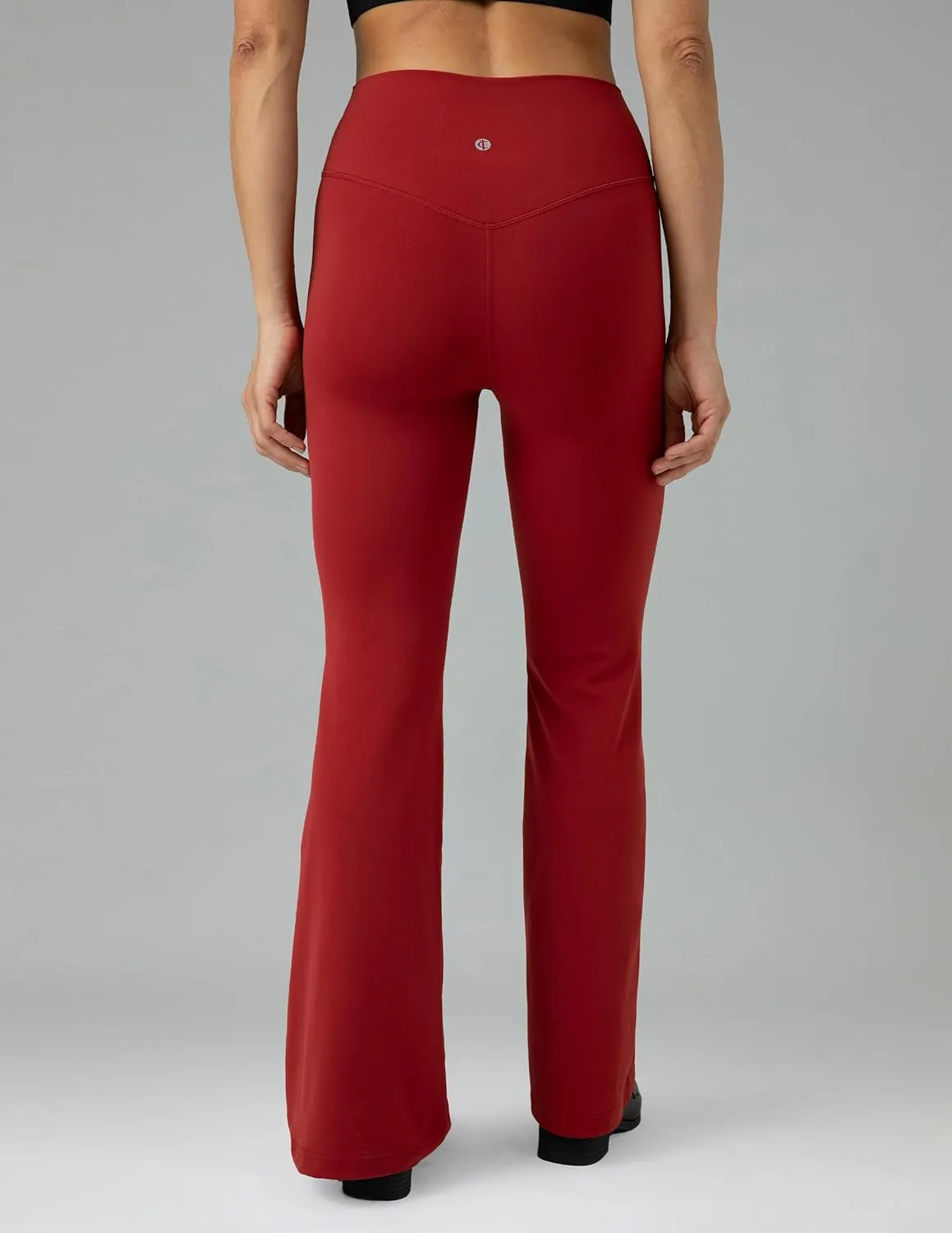 Colorfulkoala Women's Dreamlux Crossover Flare Leggings High Waisted Tummy Control Wide Leg Yoga Pants 29.5" / 31.5" Inseam