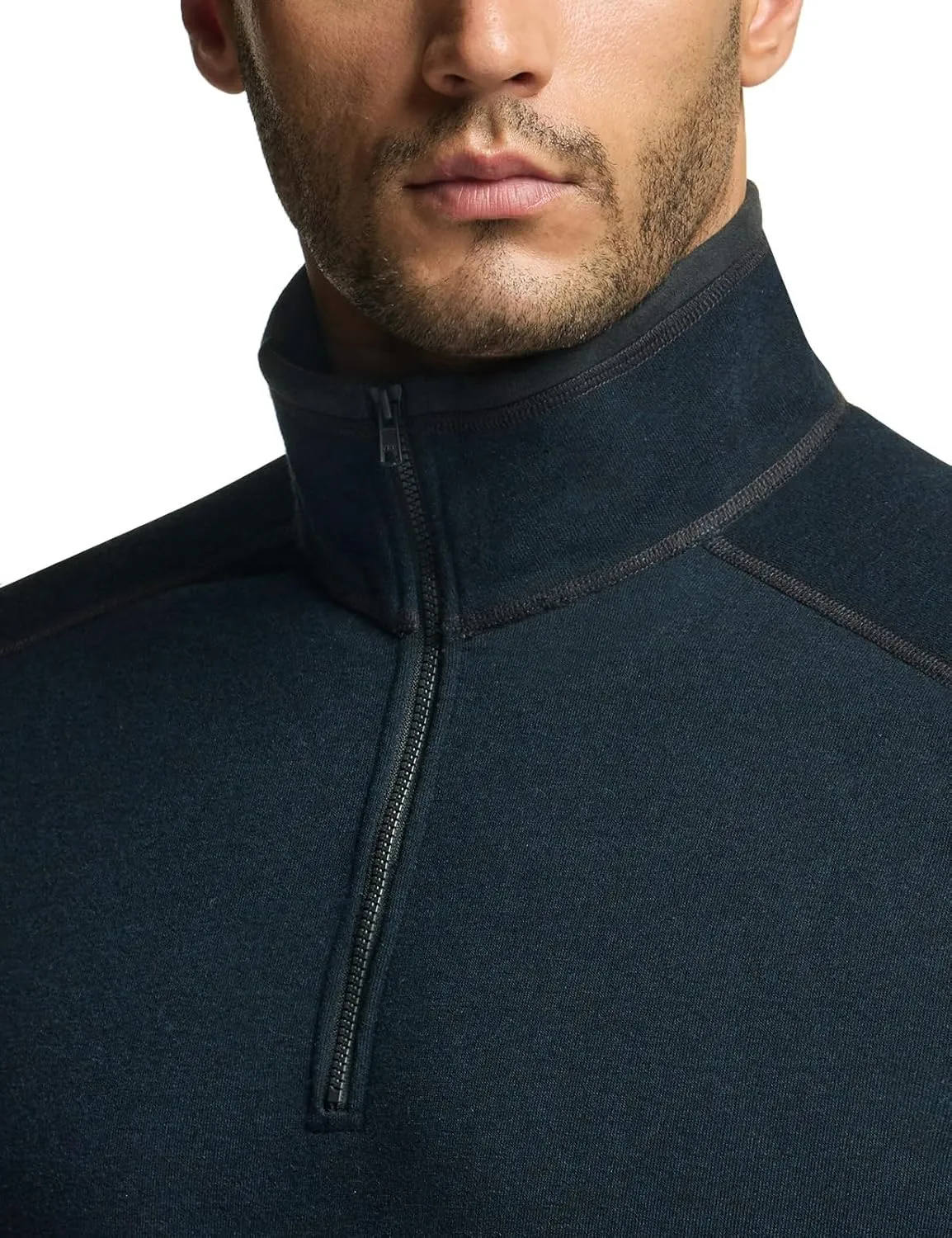 CQR Men's Thermal Fleece Half Zip Pullover, Winter Outdoor Warm Sweater, Lightweight Long Sleeve Sweatshirt