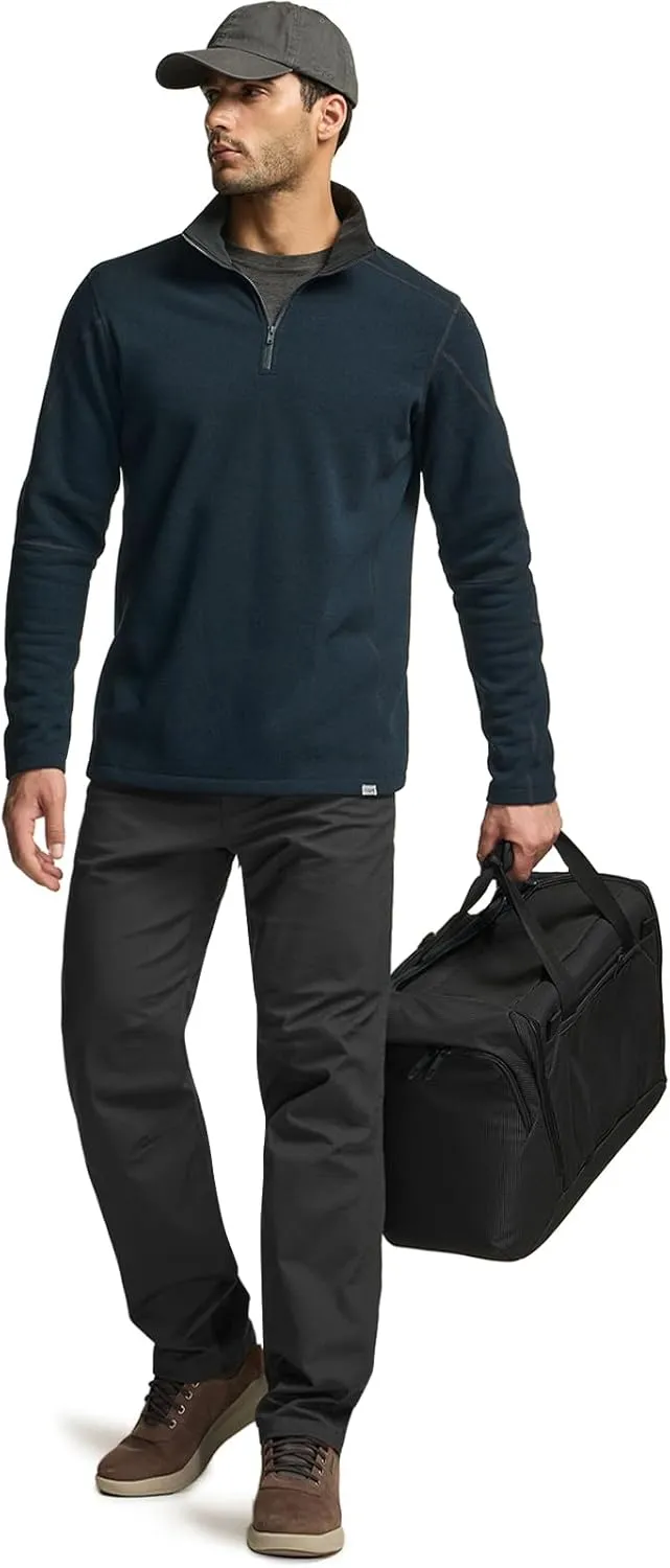 CQR Men's Thermal Fleece Half Zip Pullover, Winter Outdoor Warm Sweater, Lightweight Long Sleeve Sweatshirt
