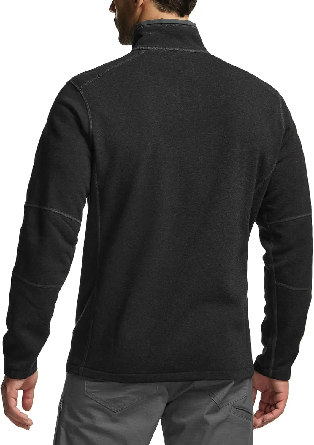 CQR Men's Thermal Fleece Half Zip Pullover, Winter Outdoor Warm Sweater, Lightweight Long Sleeve Sweatshirt
