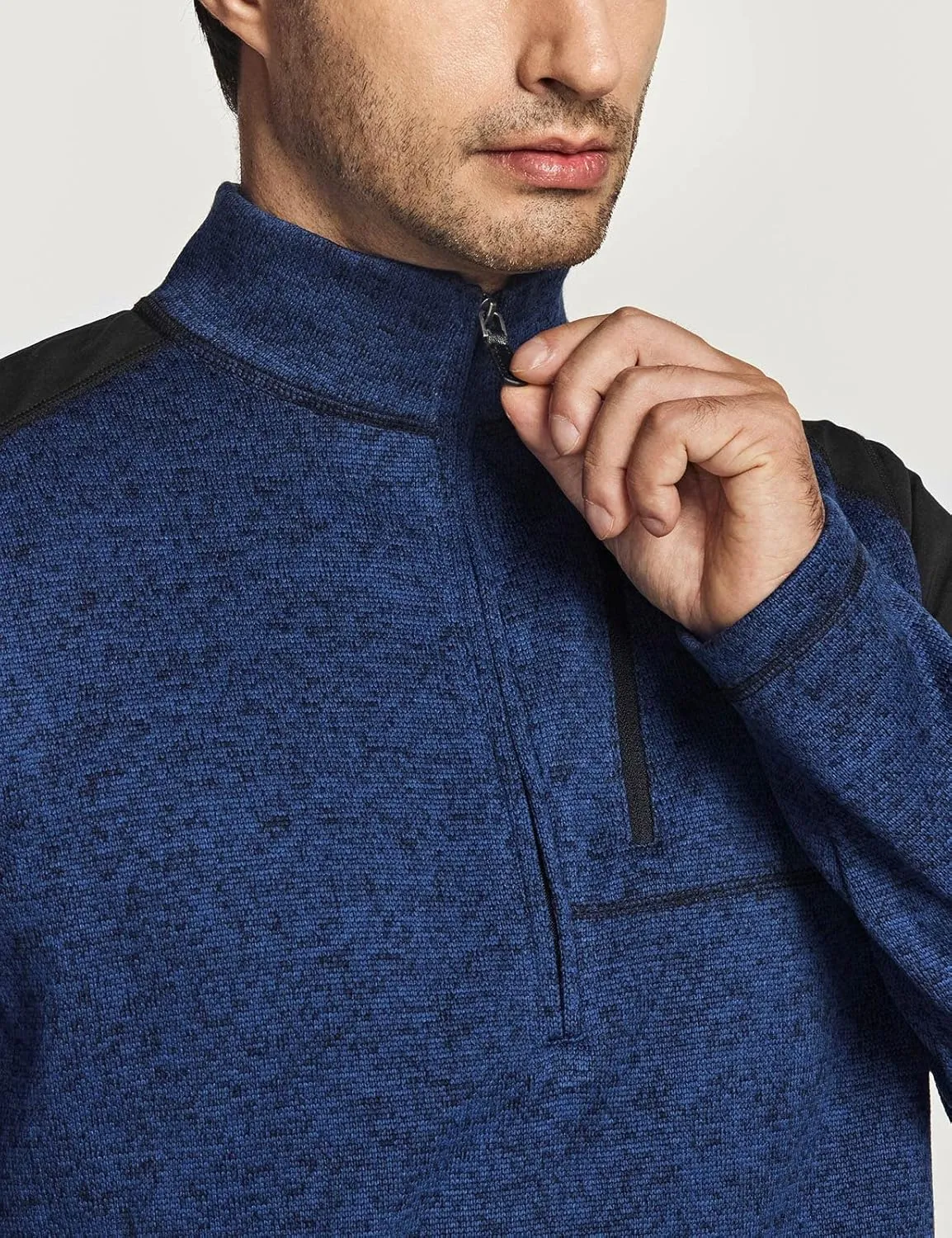 CQR Men's Thermal Fleece Half Zip Pullover, Winter Outdoor Warm Sweater, Lightweight Long Sleeve Sweatshirt