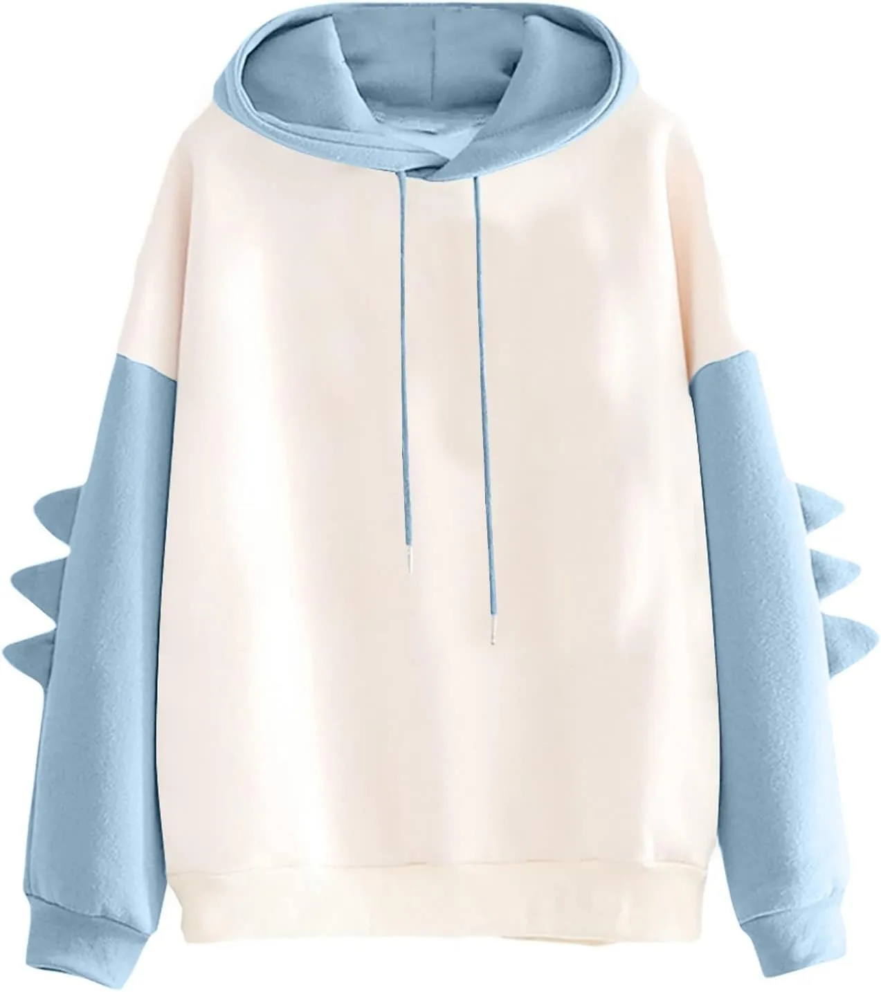 Cute Hoodies for Women Teen Girls Crewneck Dinosaur Long Sleeve Hooded Pullover Sweatshirt Oversized Fall Cartoon Hoodie