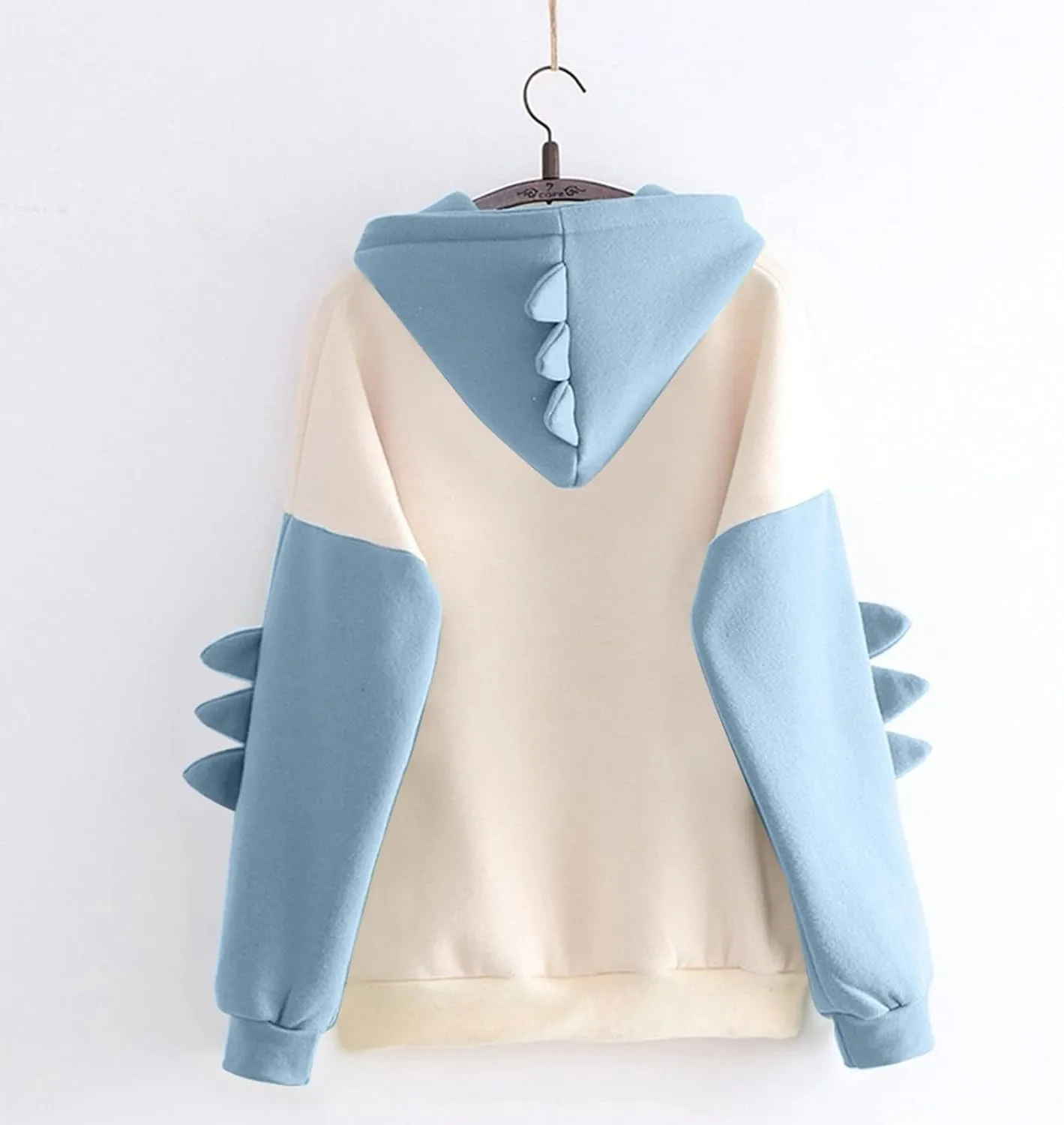 Cute Hoodies for Women Teen Girls Crewneck Dinosaur Long Sleeve Hooded Pullover Sweatshirt Oversized Fall Cartoon Hoodie