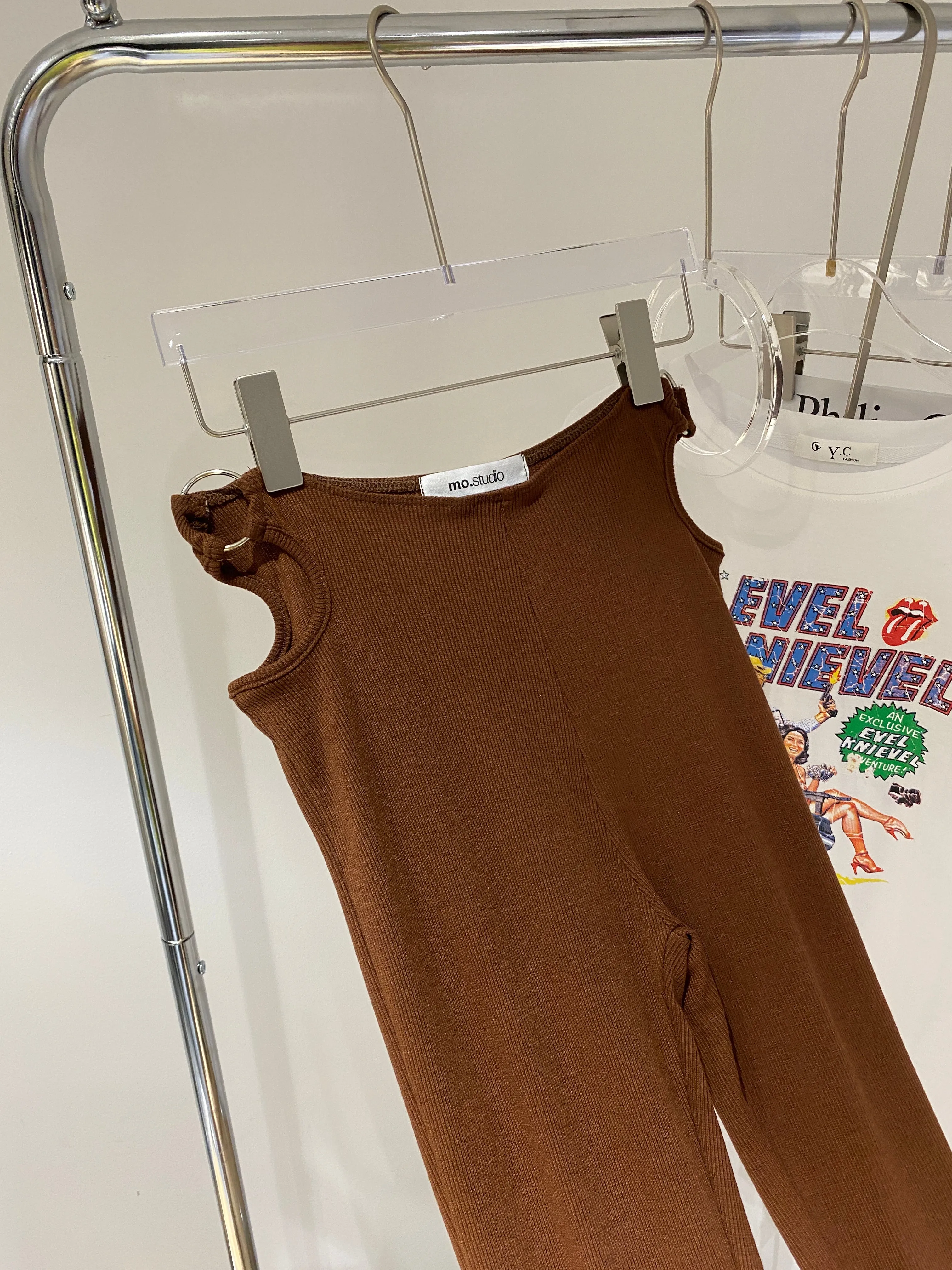 Cutout Flare Pants - Chocolate