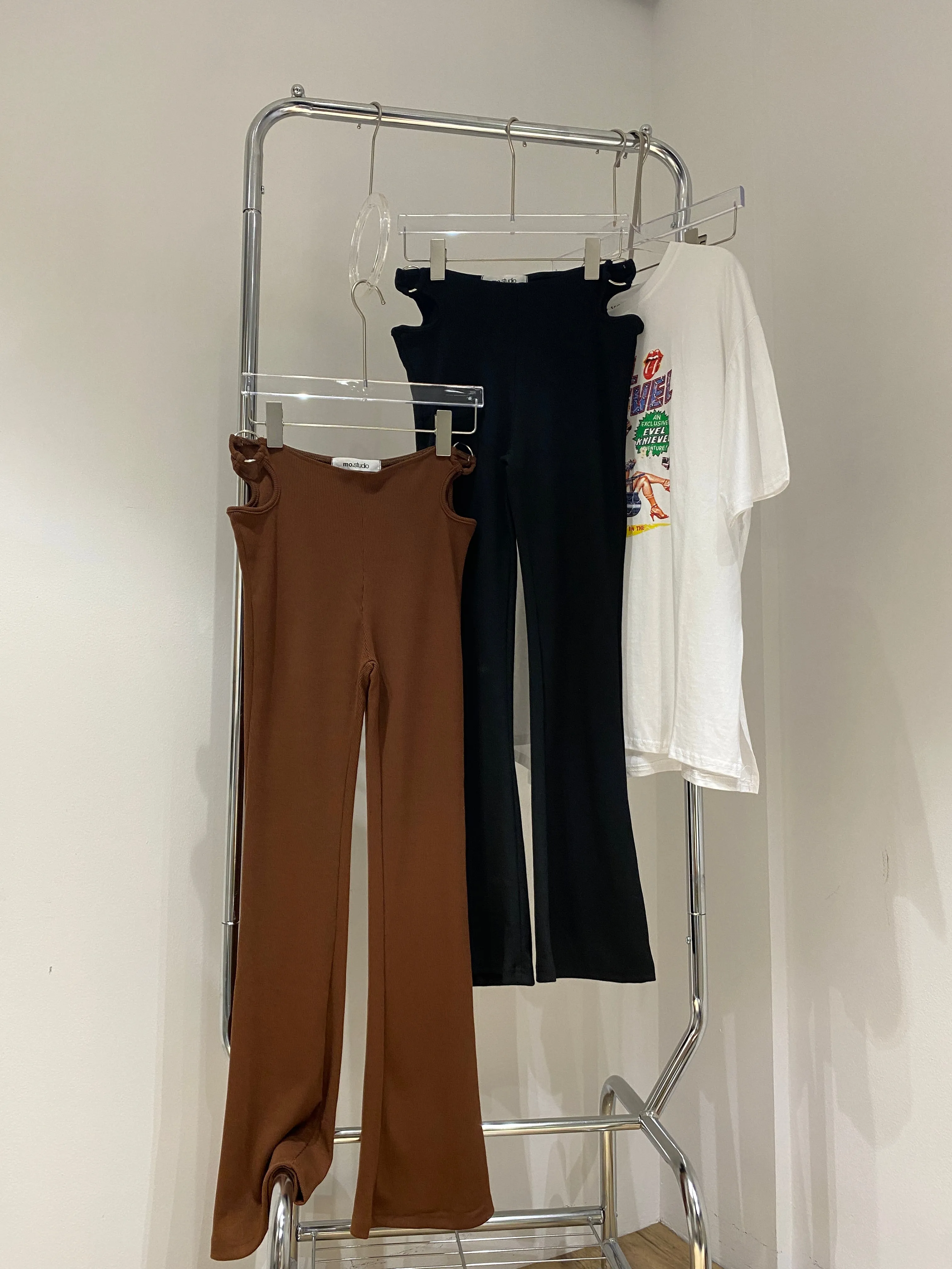 Cutout Flare Pants - Chocolate
