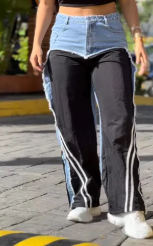 Denim with side lines - New 