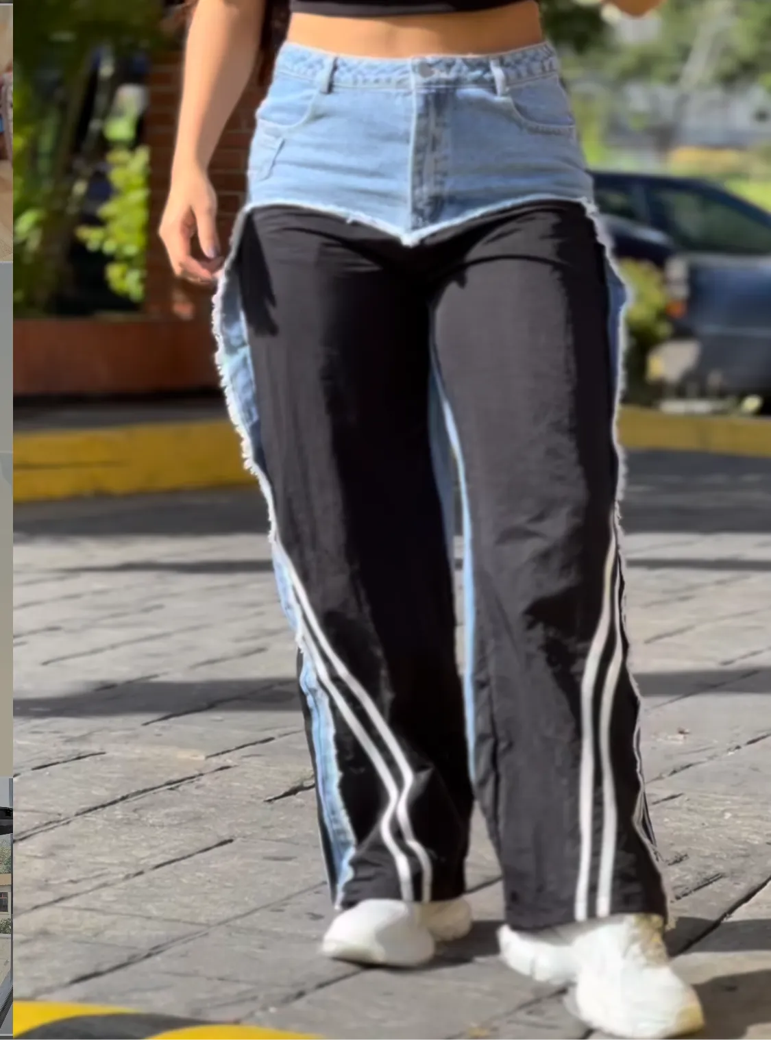 Denim with side lines - New 