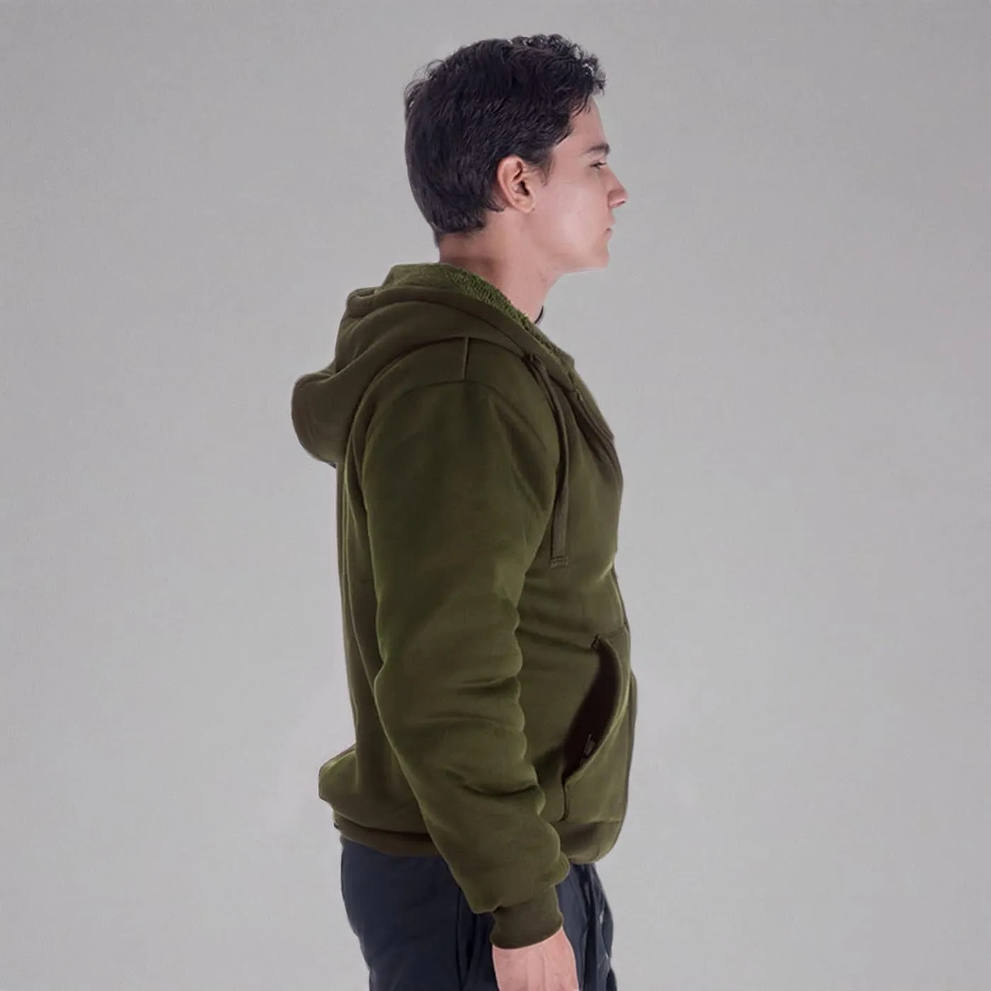 Facitisu Flannel Hoodies for Men Sherpa Lined Heavy Fleece Plaid Jacket Mens Coats Plus Size Big Tall