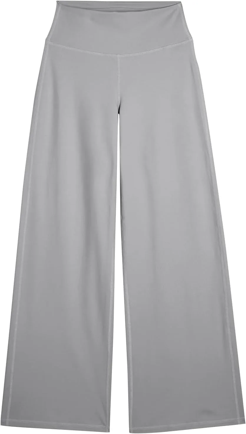 fanmpghleoo Wide Leg Yoga Pants for Women High Waisted Pull On Stretchy Work Pants Business Casual Athletic Trousers Pants