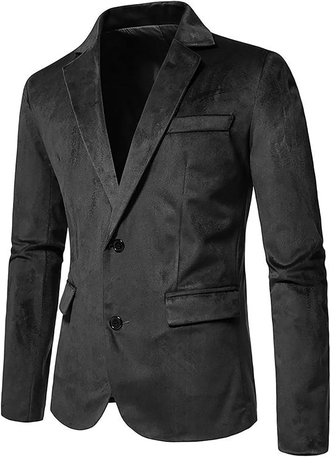 GATMSTZ Big Velvet Blazer for Men Blazer Jackets Mens Sport Coats 2 Buttons Party Wedding Evening Homecoming