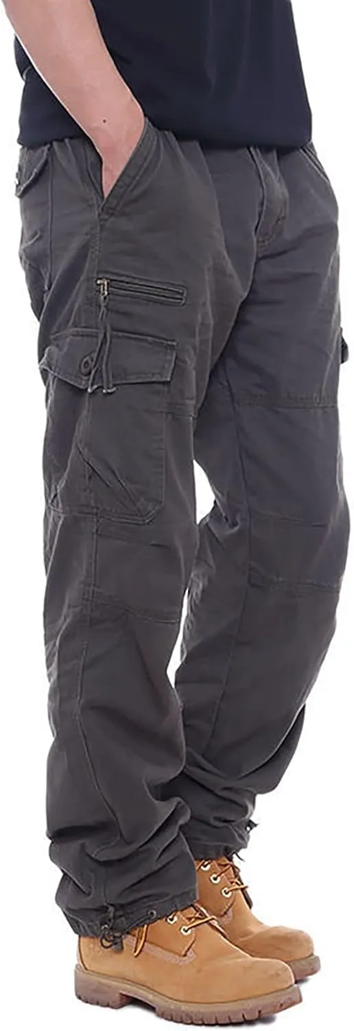 GOFULY Men Cargo Pants Slim with Pockets Fashion Pants Ripstop Stretch Special Occasions Sweatpants Baggy Tactical Pants