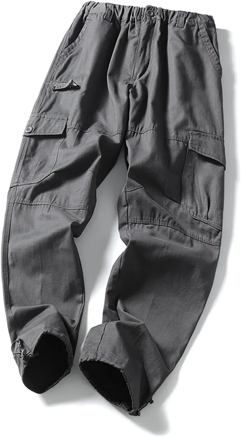 GOFULY Men Cargo Pants Slim with Pockets Fashion Pants Ripstop Stretch Special Occasions Sweatpants Baggy Tactical Pants