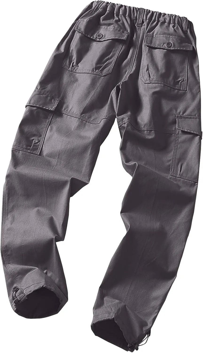 GOFULY Men Cargo Pants Slim with Pockets Fashion Pants Ripstop Stretch Special Occasions Sweatpants Baggy Tactical Pants