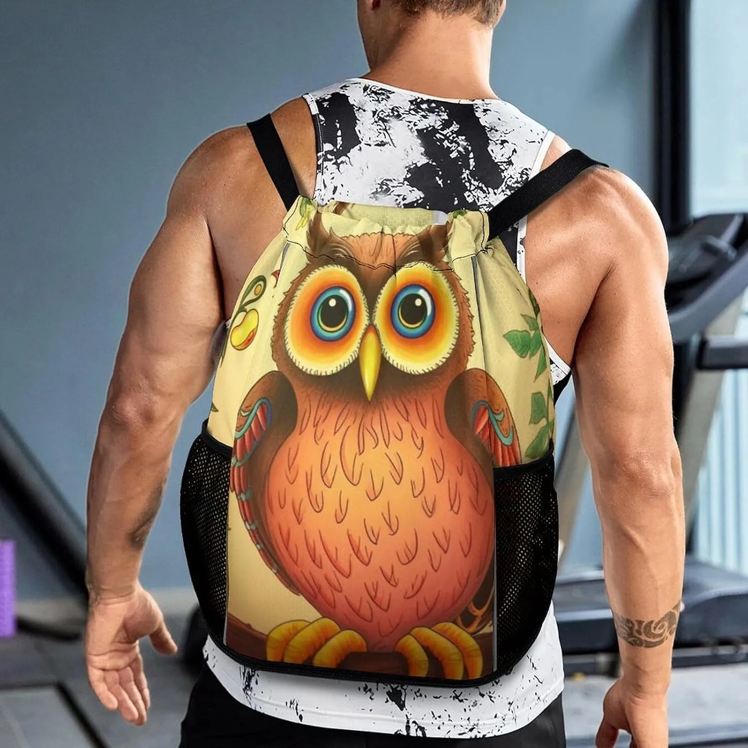 Gym Bag for Women Men Owl BeliefsTravel Duffel Bag Large Capacity Sports Drawstring Backpack