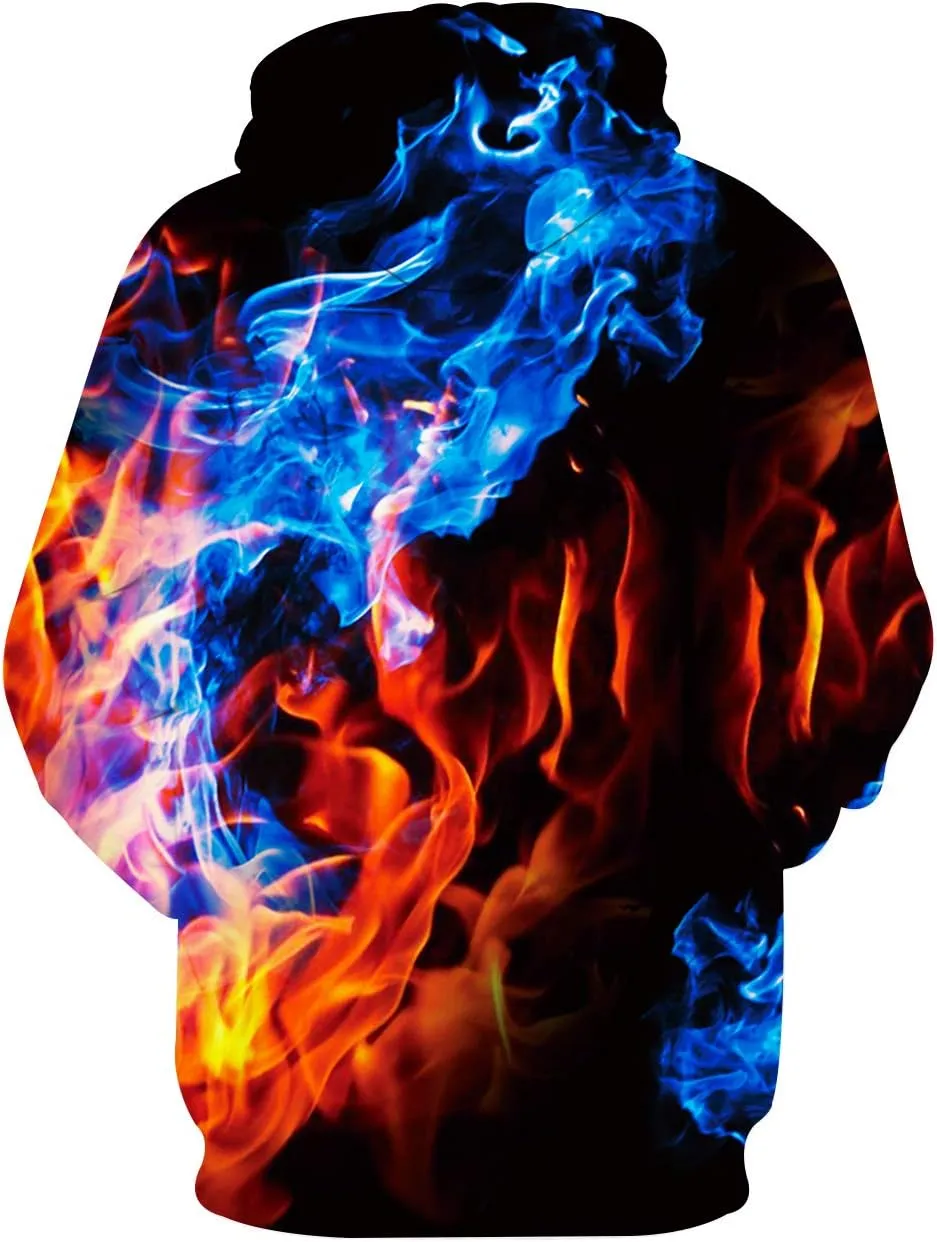 Hgvoetty Unisex 3D Novelty Hoodies for Men Women Cool Graphic Pullover Sweatshirts with Pockets