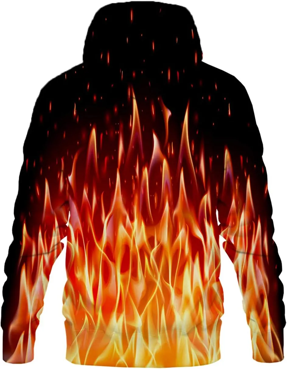 Hgvoetty Unisex 3D Novelty Hoodies for Men Women Cool Graphic Pullover Sweatshirts with Pockets