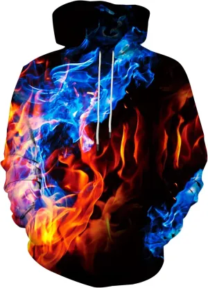 Hgvoetty Unisex 3D Novelty Hoodies for Men Women Cool Graphic Pullover Sweatshirts with Pockets