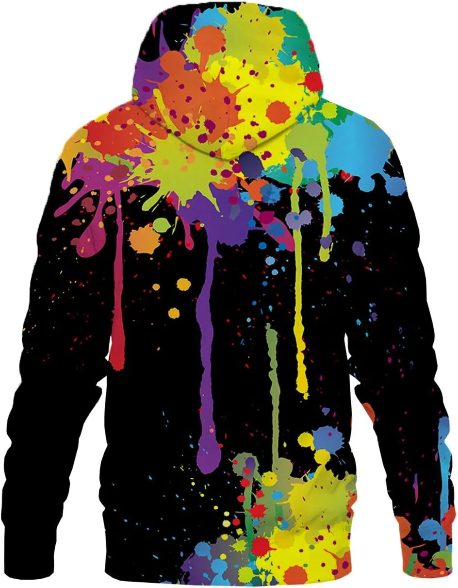 Hgvoetty Unisex 3D Novelty Hoodies for Men Women Cool Graphic Pullover Sweatshirts with Pockets