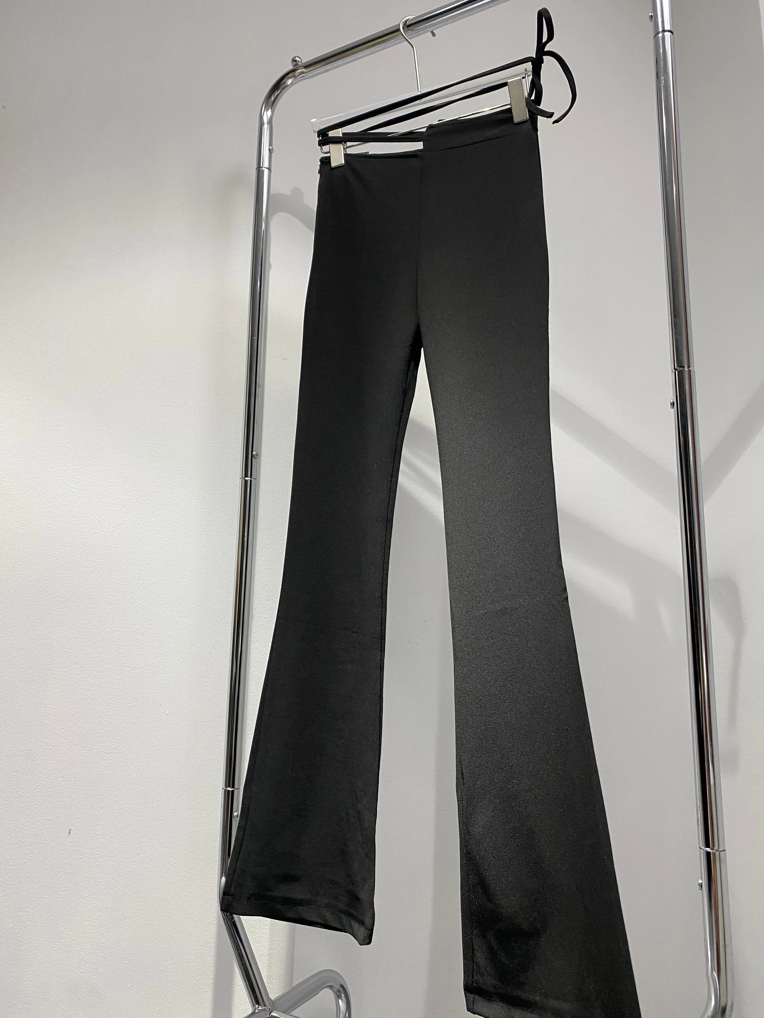 Highwaisted Strap Tie Waist Pants