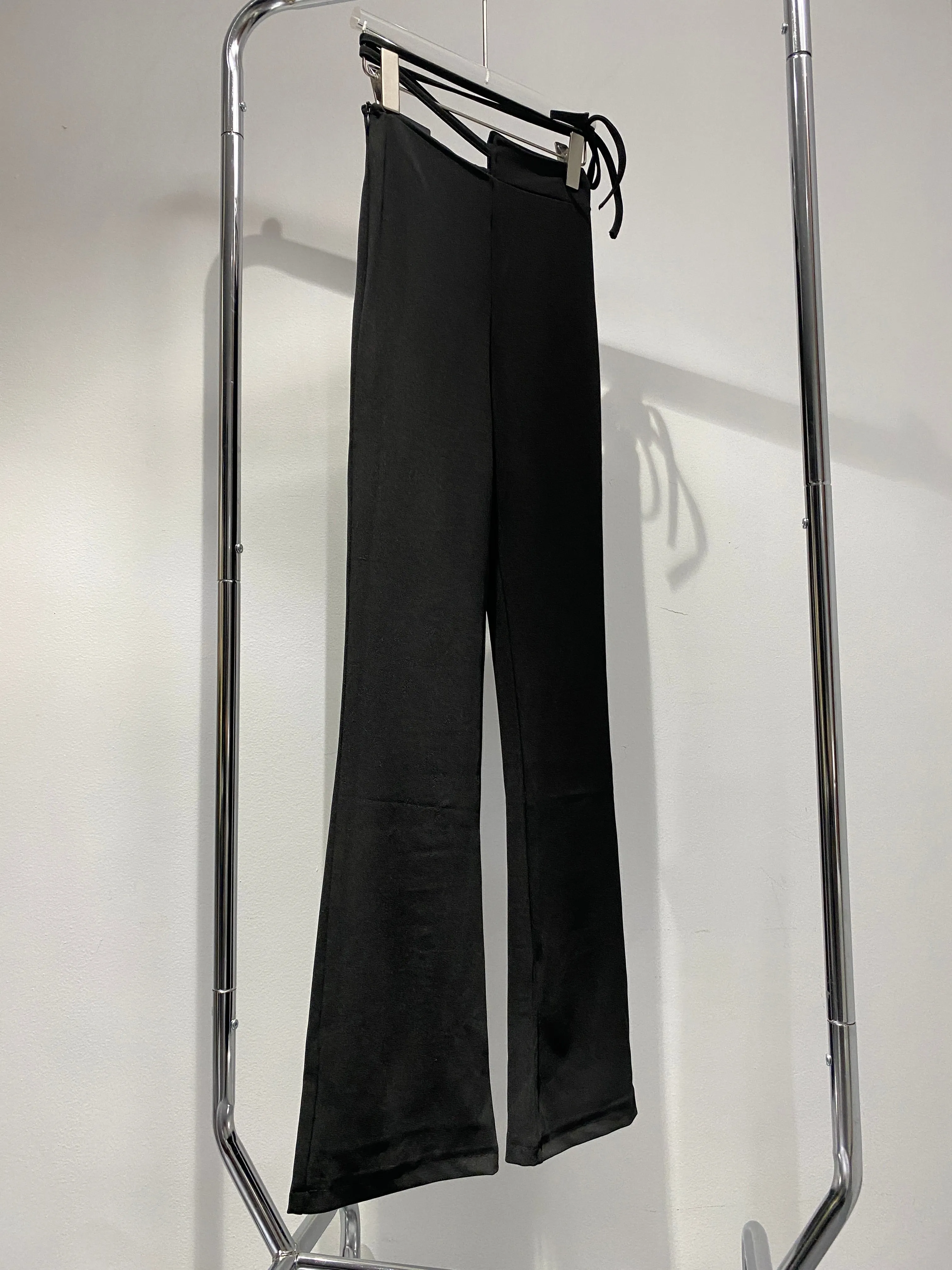 Highwaisted Strap Tie Waist Pants