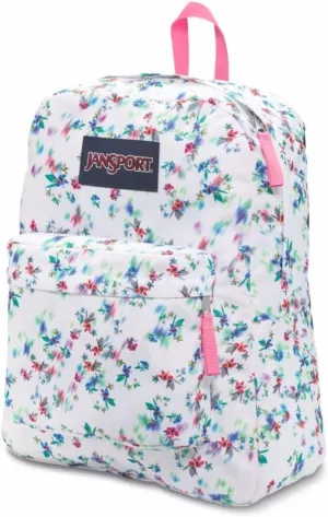 JanSport Unisex SuperBreak Multi White Floral Backpack