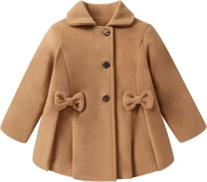 JEELLIGULAR Toddler Baby Girl Coats Kids Cloak Button Warm Thick Jacket Clothes Baby Fall Winter Outwear Clothes Set