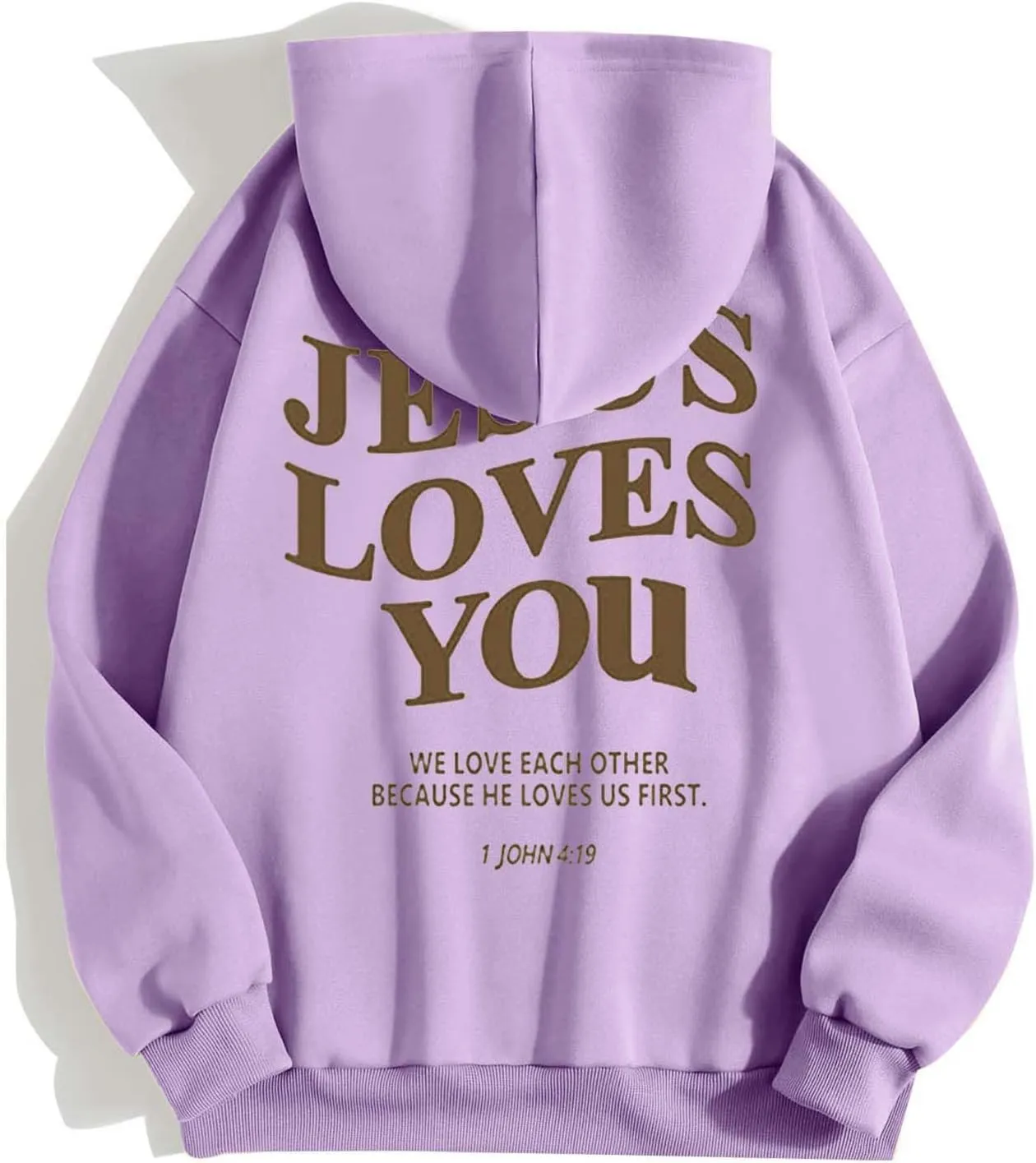 Jesus Loves You Zip Up Christian Hoodies for Women Bible Verse Oversized Long Sleeve Pockets Drawstring Sweatshirts