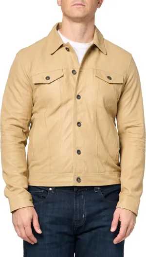 John Varvatos Men's Andrew Leather Jacket