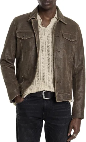 John Varvatos Men's Andrew Leather Jacket