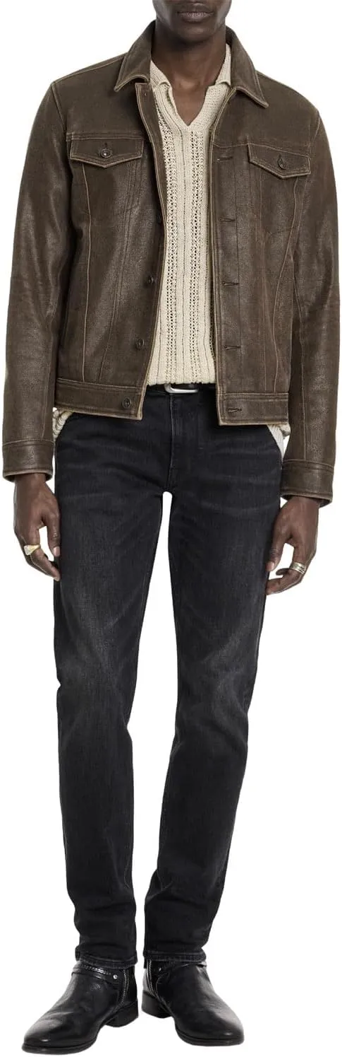 John Varvatos Men's Andrew Leather Jacket