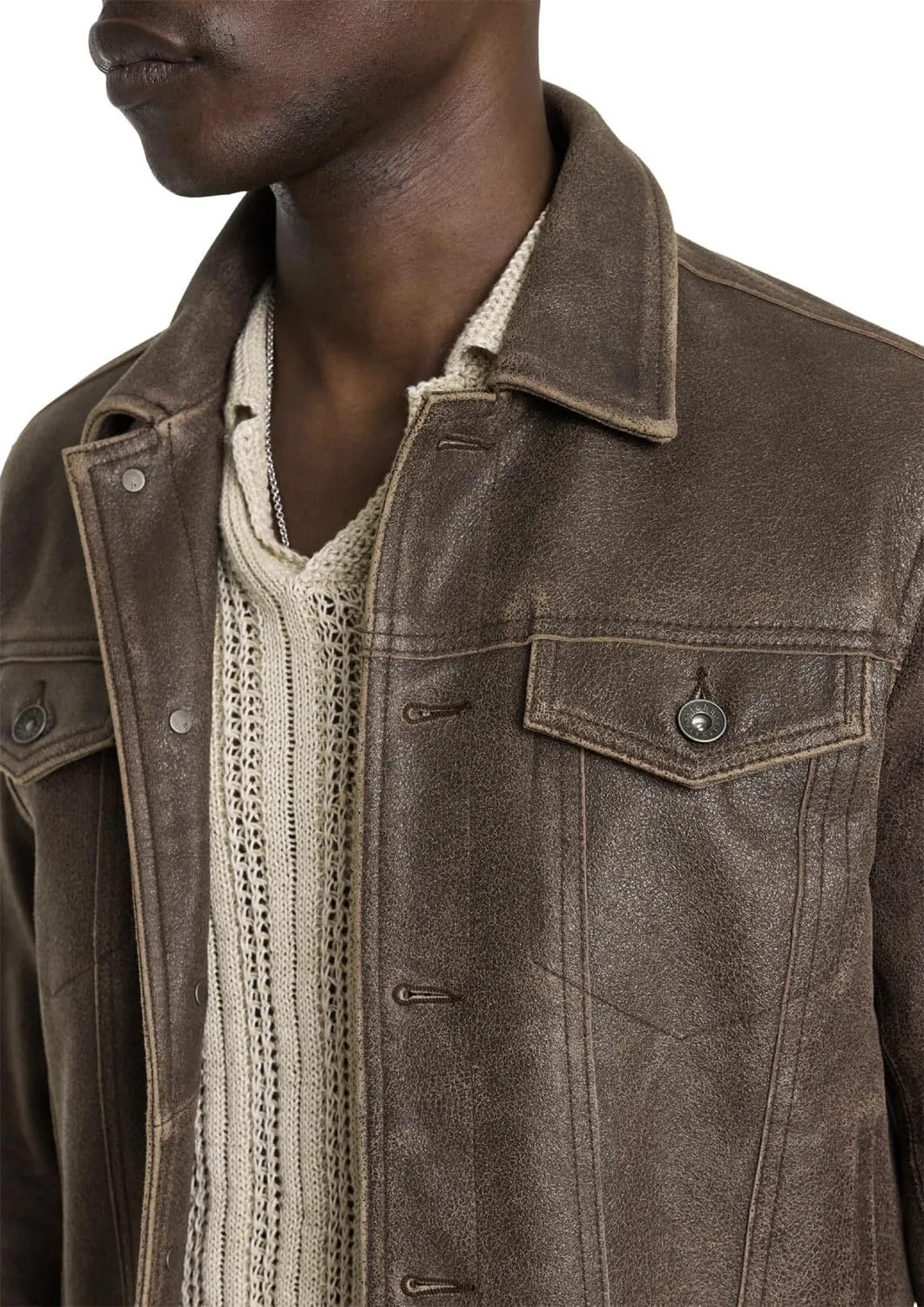 John Varvatos Men's Andrew Leather Jacket