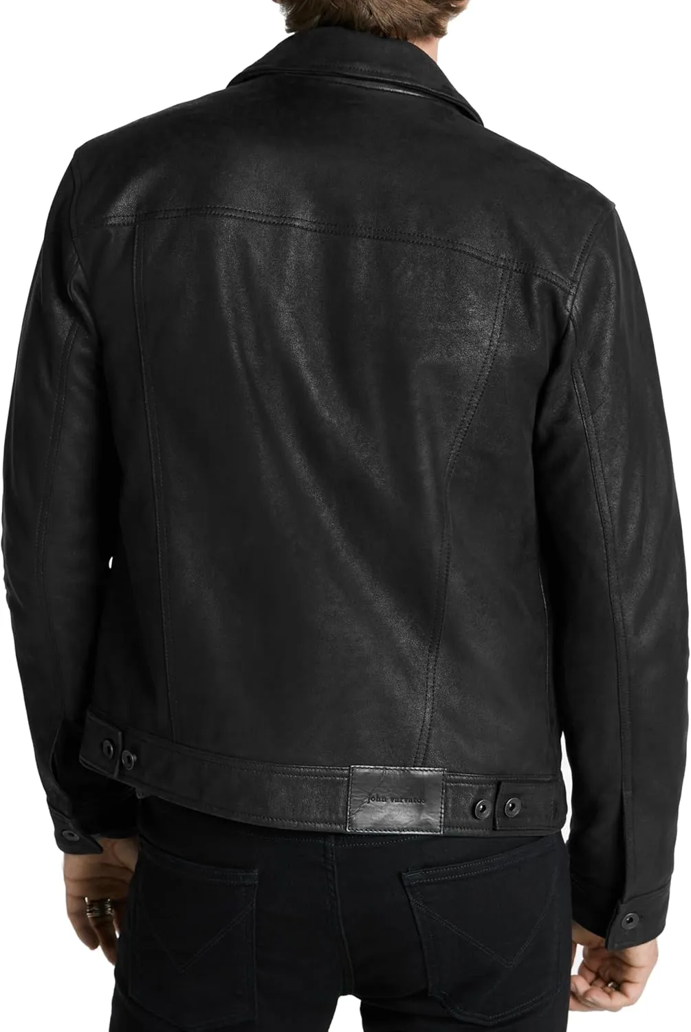 John Varvatos Men's Andrew Leather Jacket
