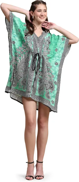 Kaftan New Years Dresses for Women Plus Size Midi Beach Cover up Caftans for Women Free Size