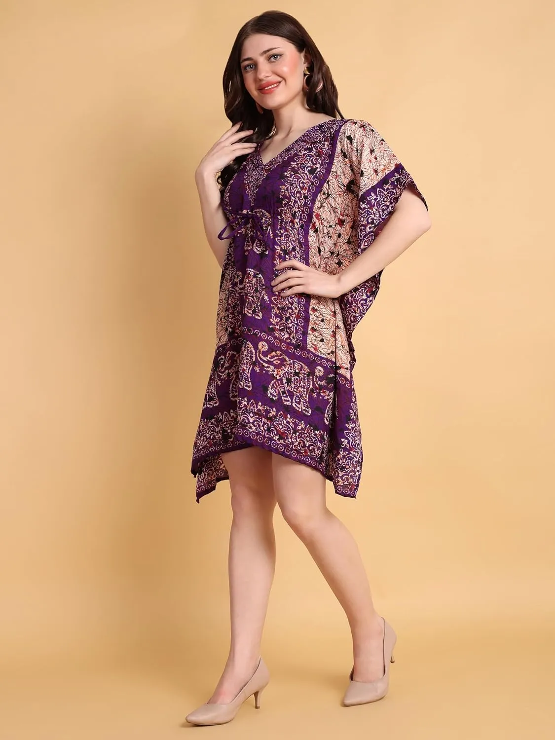 Kaftan New Years Dresses for Women Plus Size Midi Beach Cover up Caftans for Women Free Size