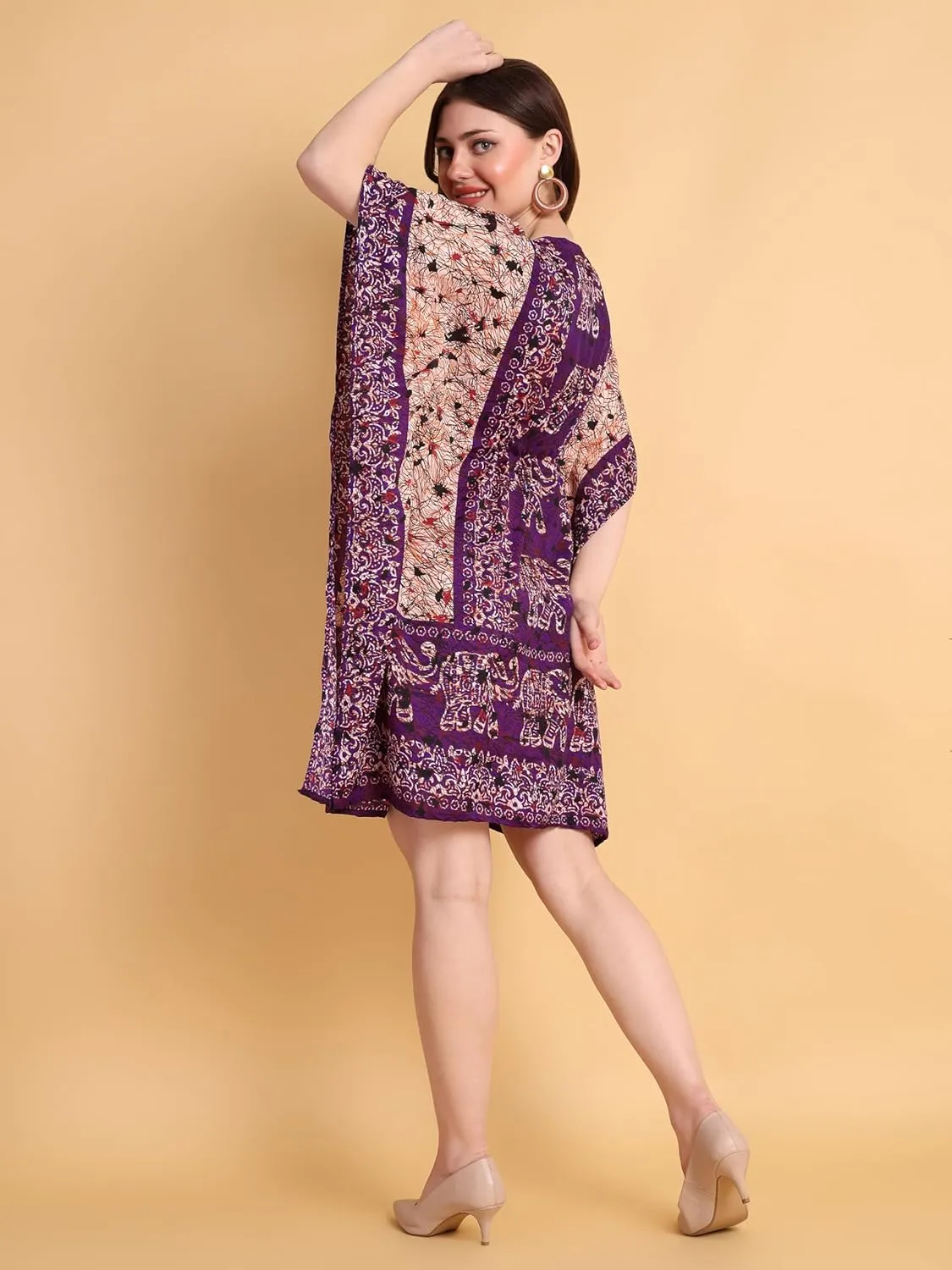 Kaftan New Years Dresses for Women Plus Size Midi Beach Cover up Caftans for Women Free Size