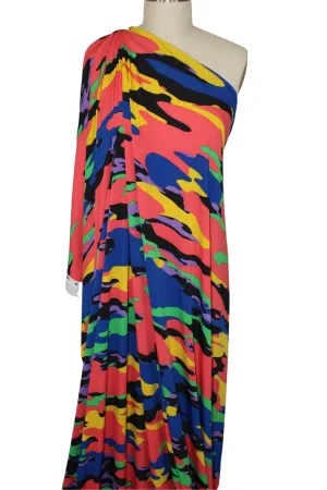 Kindergarten Kamouflage ITY Jersey - Multi Brights