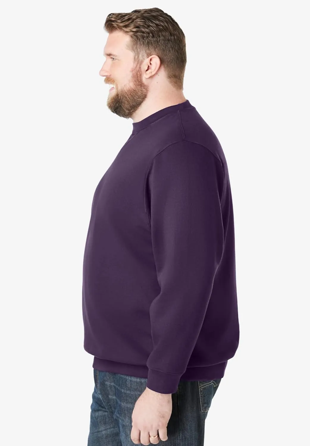 KingSize Men's Big & Tall Fleece Crewneck Sweatshirt