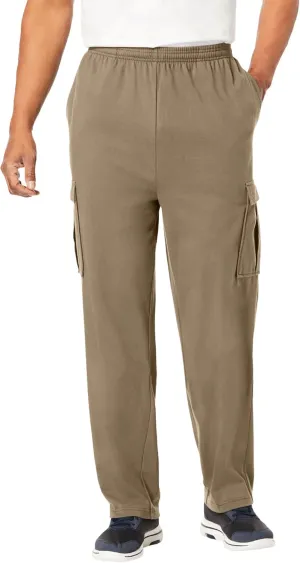KingSize Men's Big & Tall Lightweight Jersey Cargo Sweatpants